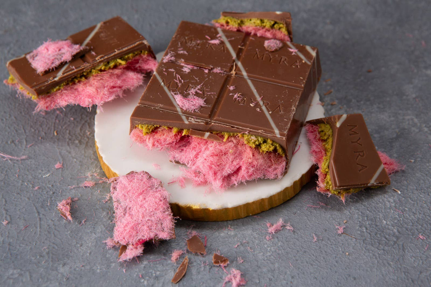 Dubai Chocolate - Pomegranate Cotton Candy