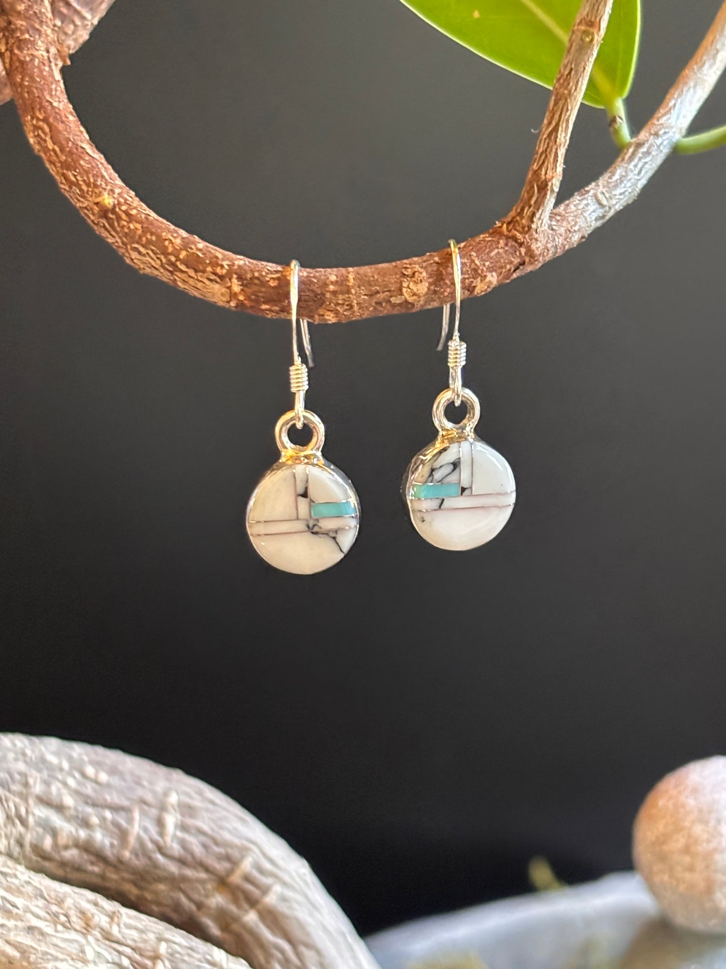 Micro Inlay Zuni Earrings