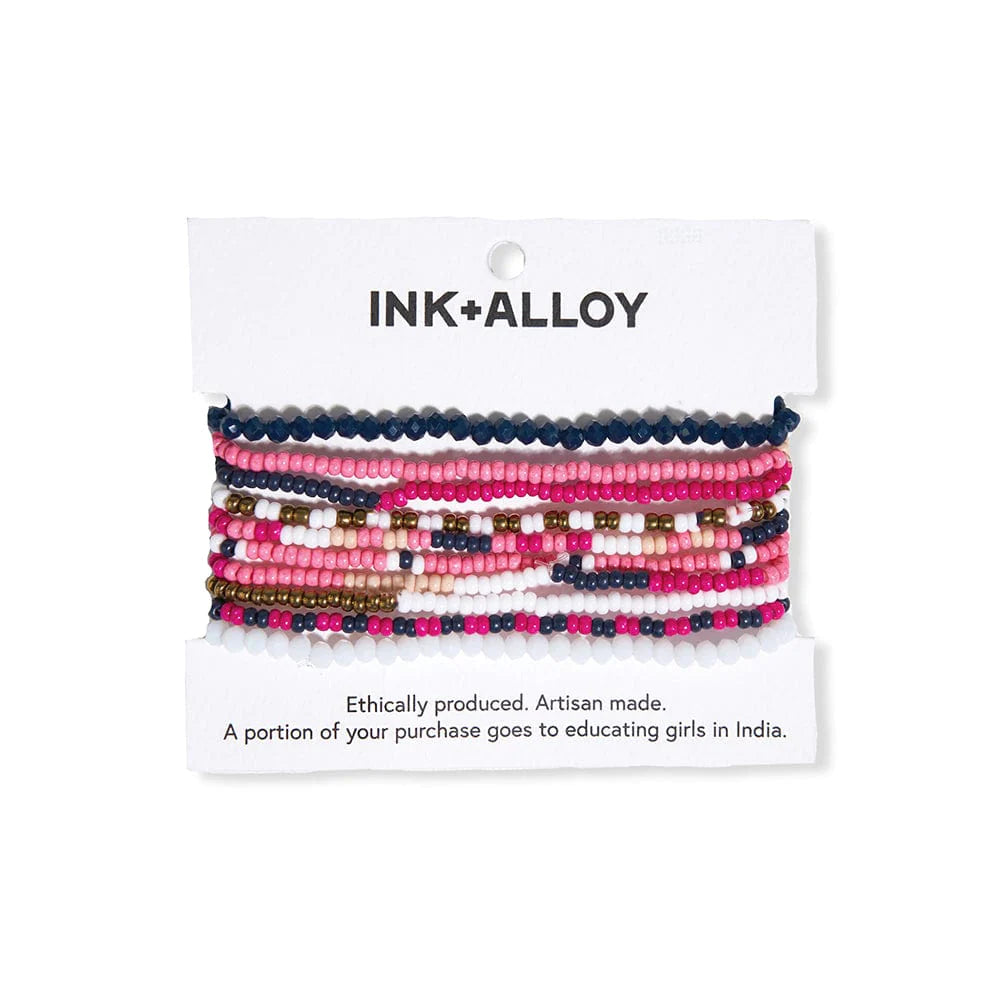 Beaded 10 Strand Stretch Bracelets | Ink + Alloy