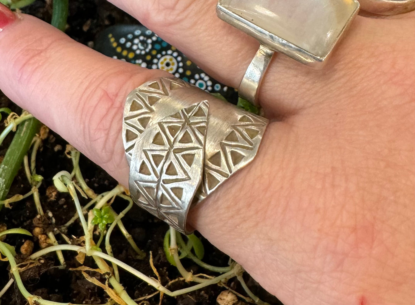 Aztec Print Wrap Ring