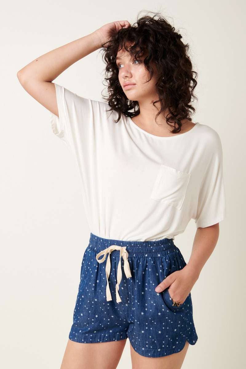 BAMBOO ROUND NECK DOLMAN KNIT TOP
