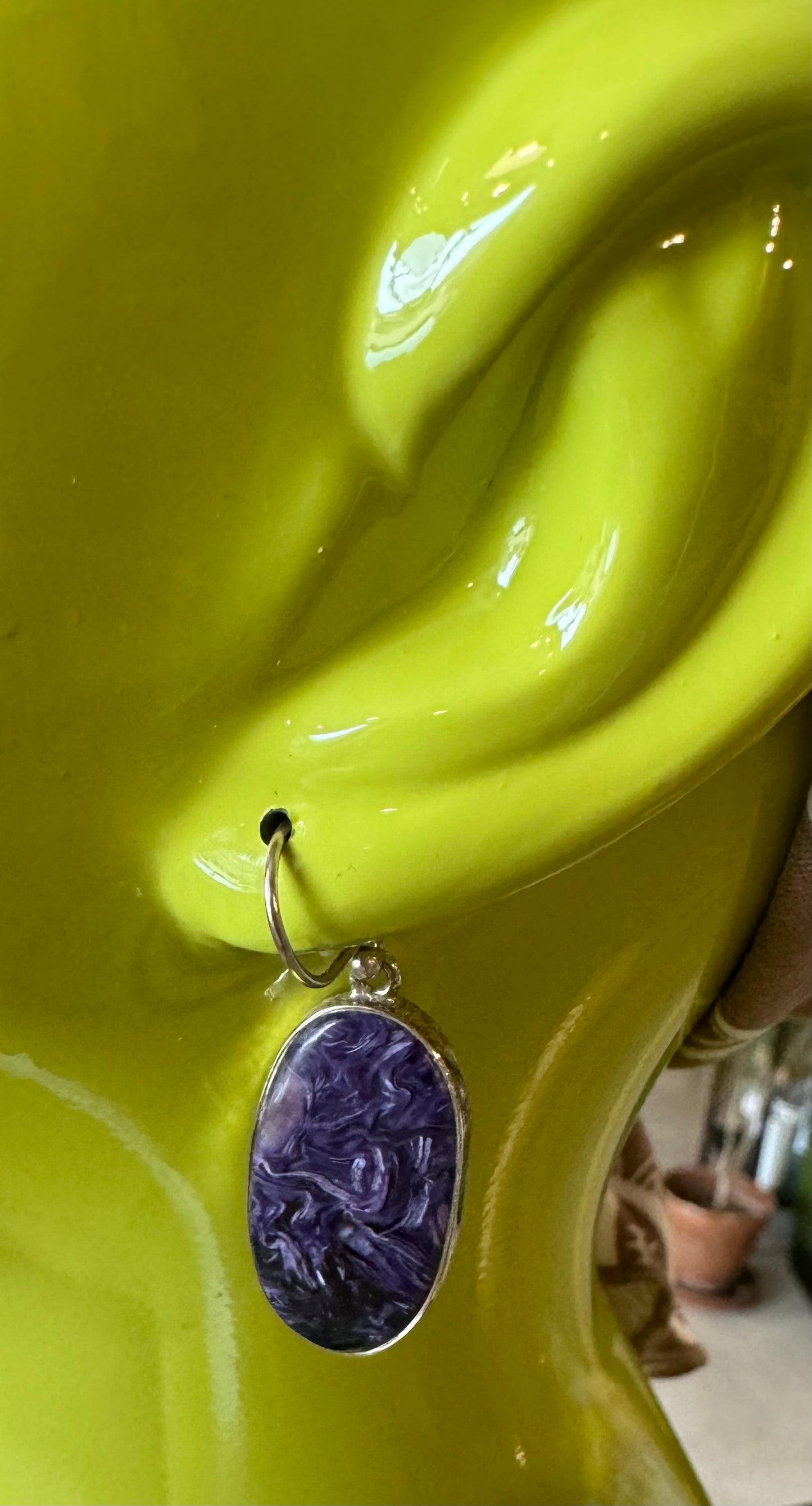 Gemstone Hanging Earrings
