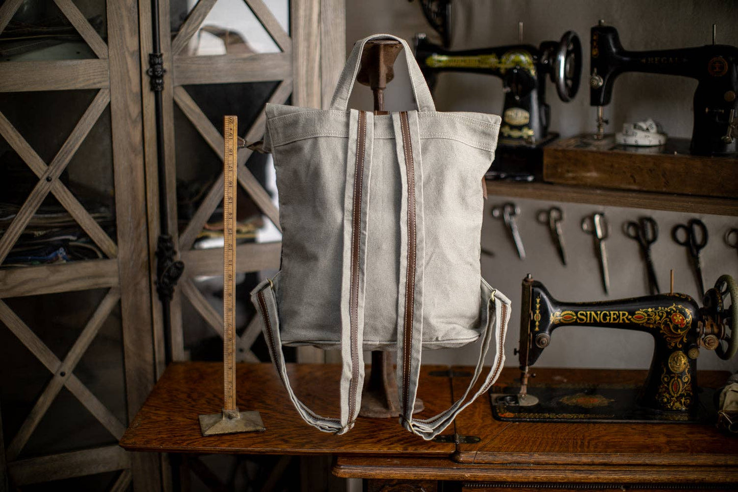 Black Spruce Forrest Recycled Canvas Backpack