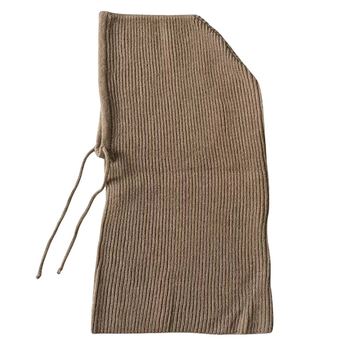 Drawstring Hooded Scarf One-Piece Hat & Scarf