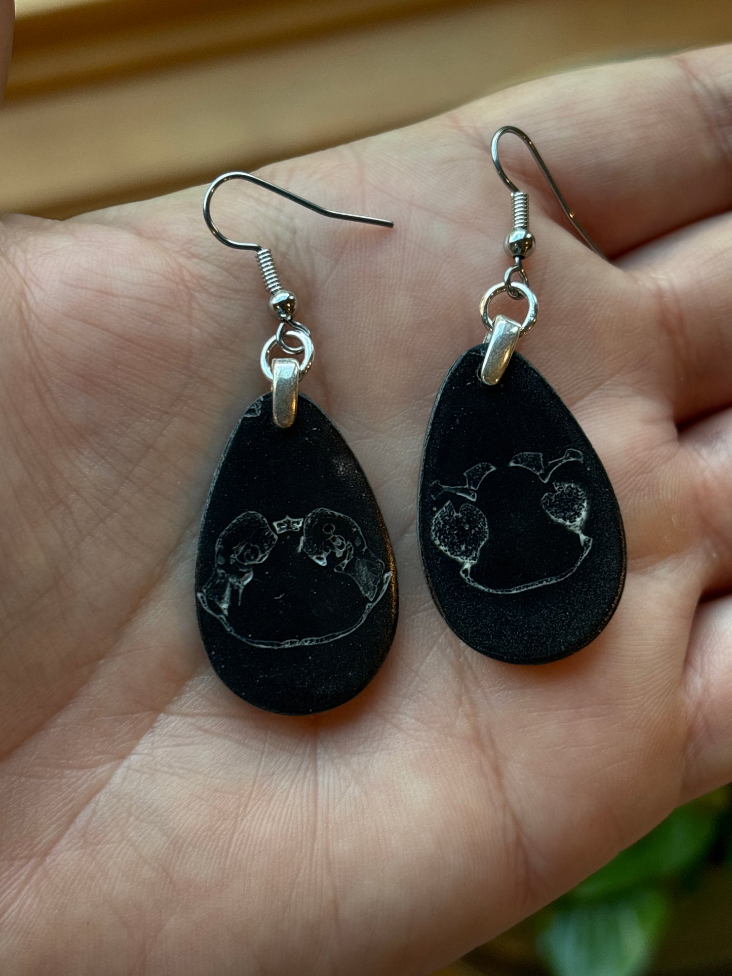 Handcrafted Wood & Resin Earrings