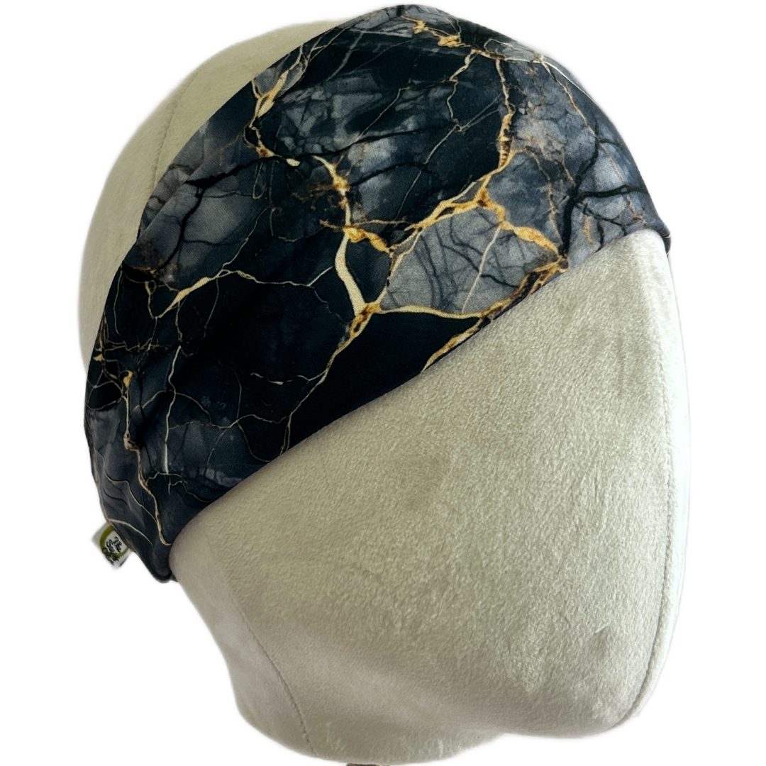 Black Marble Stretch Headband