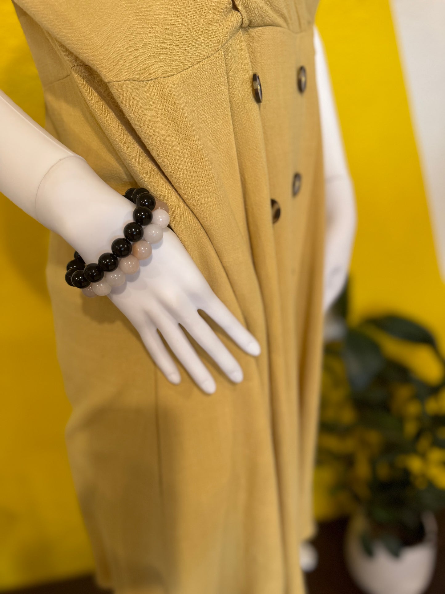 Yasmine Yellow Linen Dress | Hailey & Co.