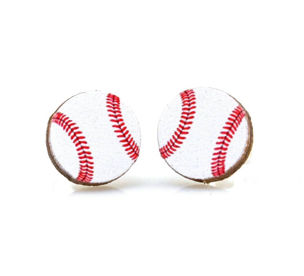 Baseball Stud Earrings