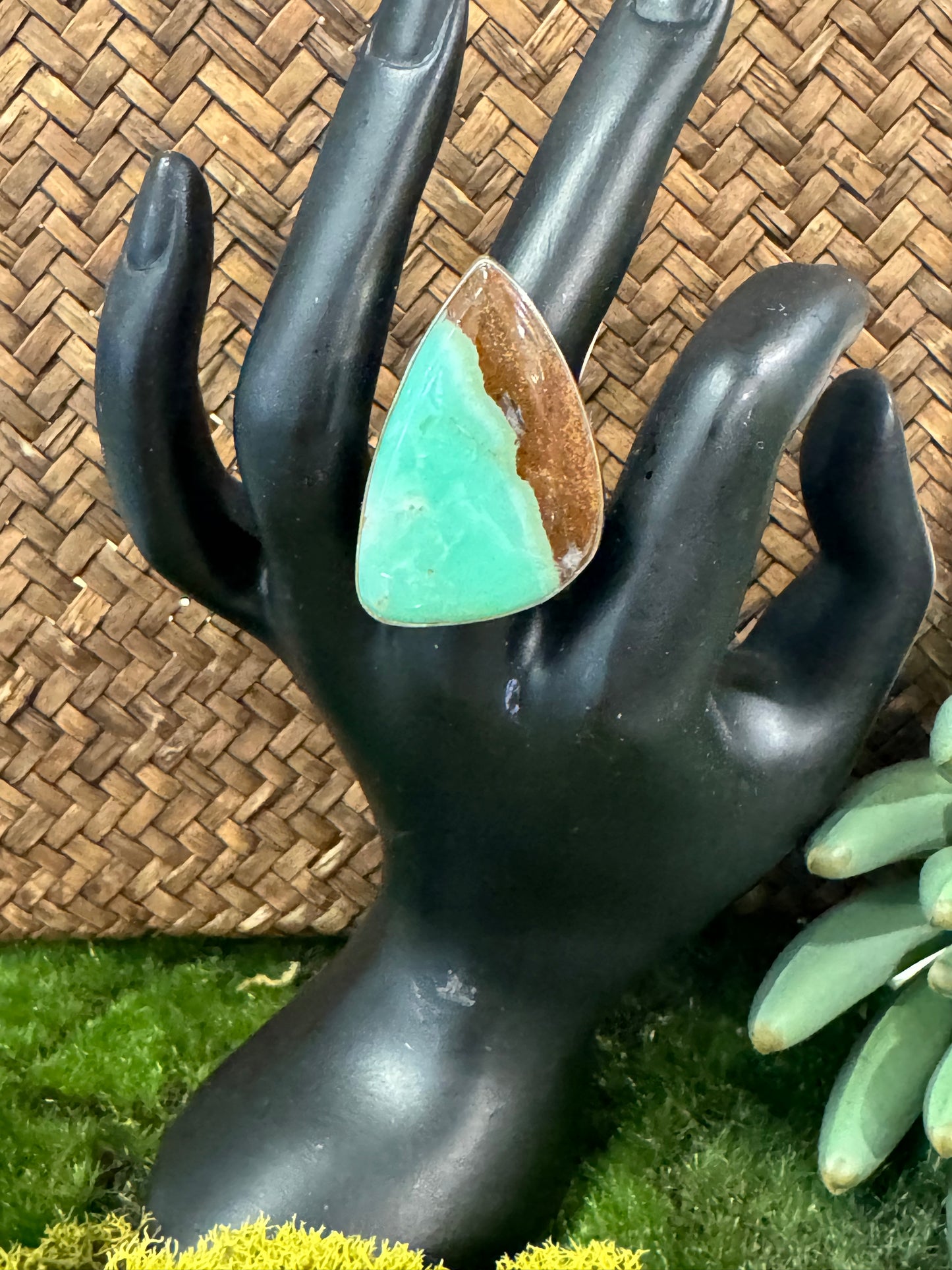 Chrysoprase Ring | Adjustable