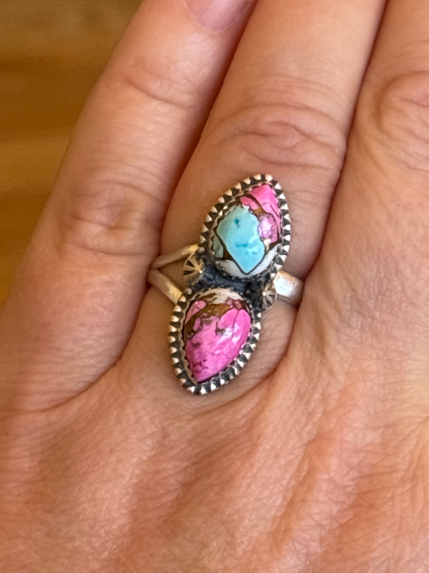 Cotton Candy Turquoise Ring | Adjustable
