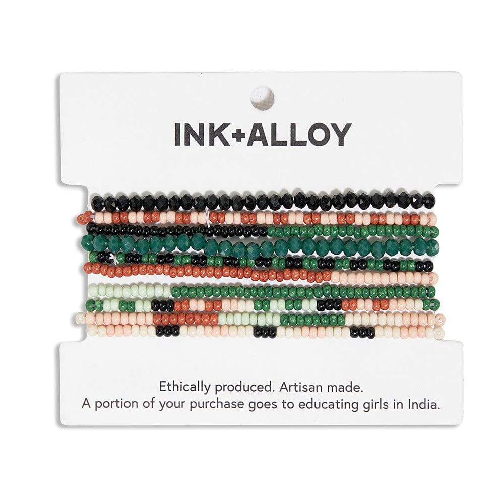 Beaded 10 Strand Stretch Bracelets | Ink + Alloy
