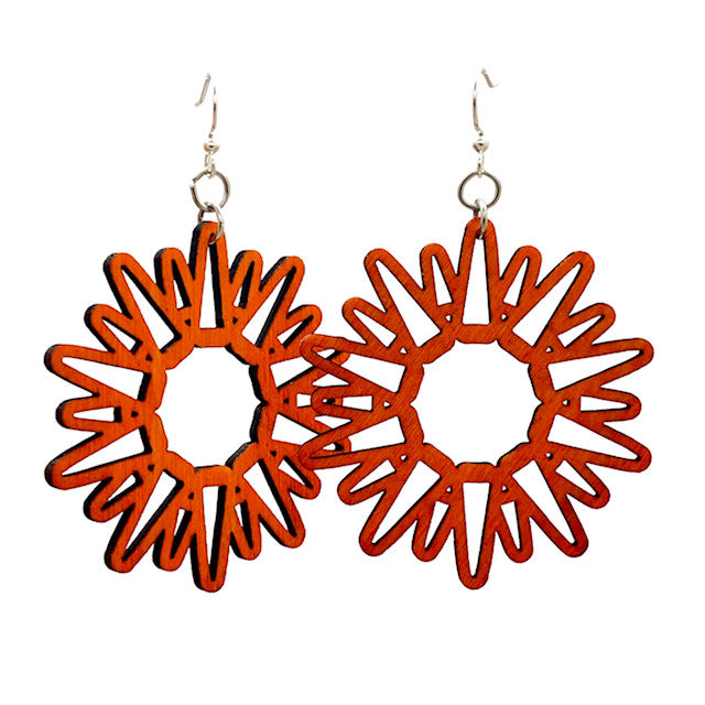 Green Tree Earrings | Geometric Shapes