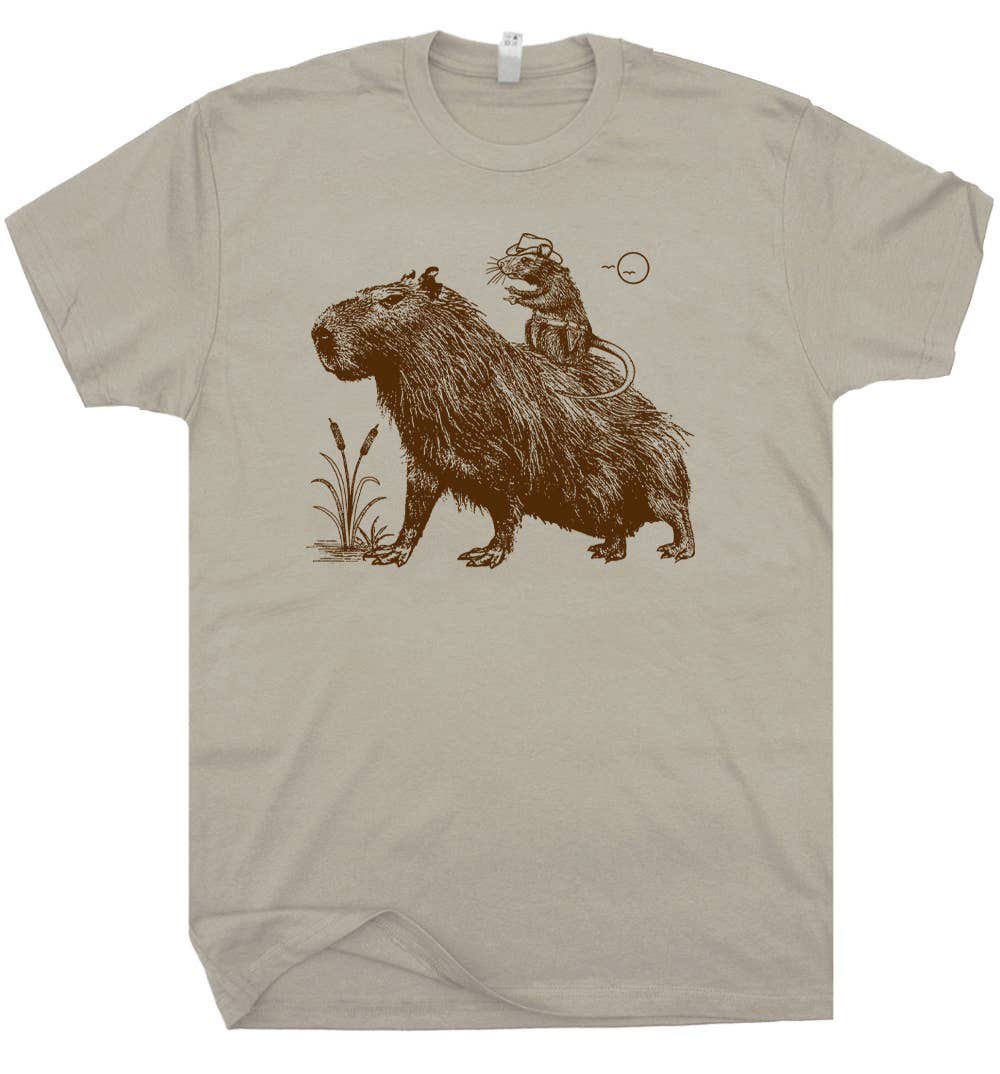 Capybara Shirt Funny Crazy Animal T Shirts Weird Retro Tee