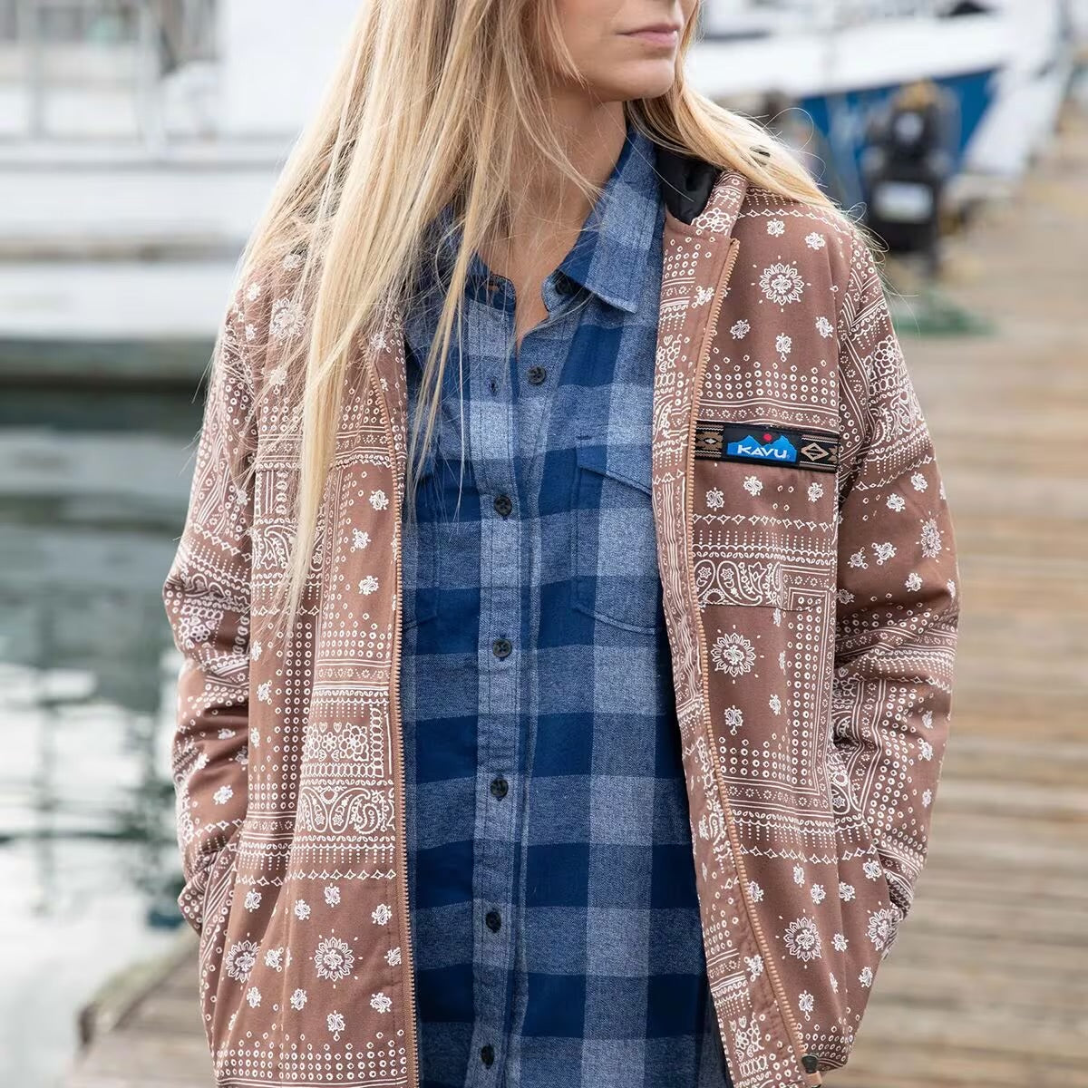 KAVU Delmont Tan Bandana Jacket