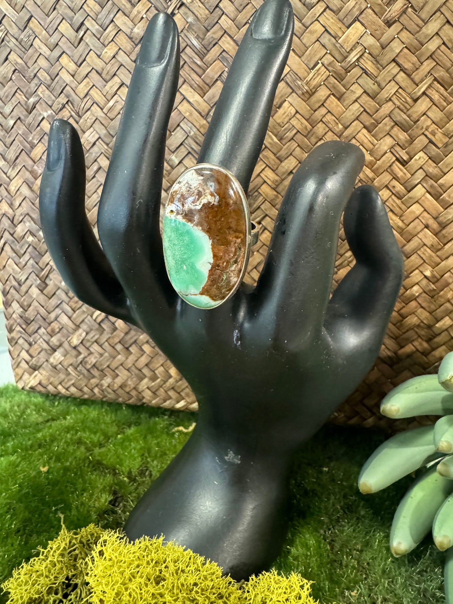 Chrysoprase Ring | Adjustable
