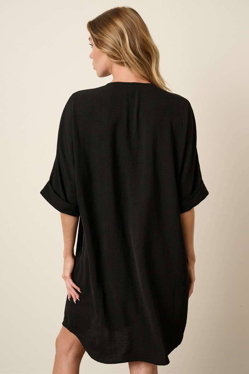 AIRFLOW DOLMAN SLEEVE SHIFT DRESS
