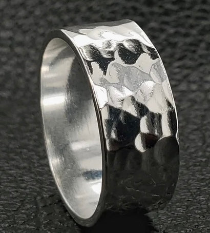 Hammered Silver Bands