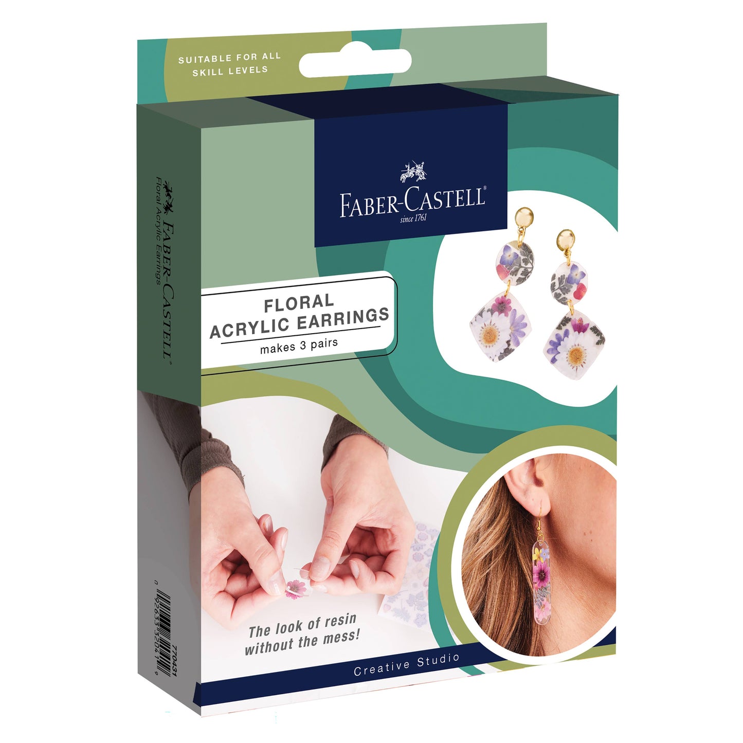 Pressed Floral Earrings - Adult/Kids Craft Kit Makes 3 Pairs