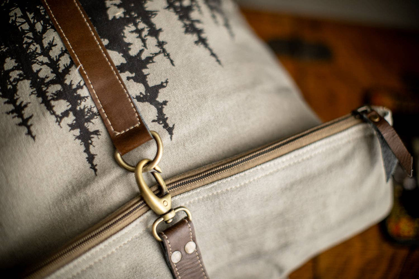 Black Spruce Forrest Recycled Canvas Backpack