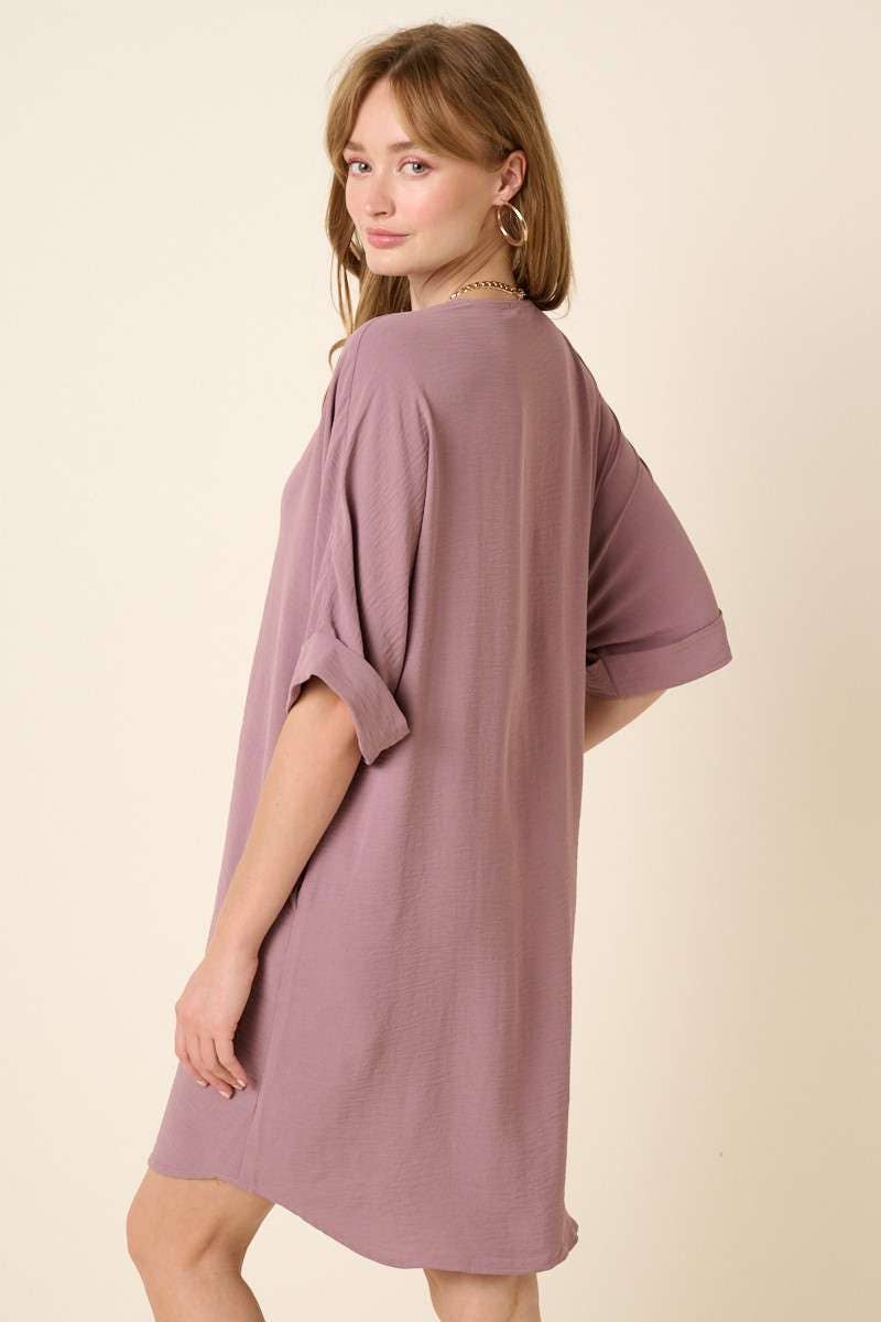 AIRFLOW DOLMAN SLEEVE SHIFT DRESS