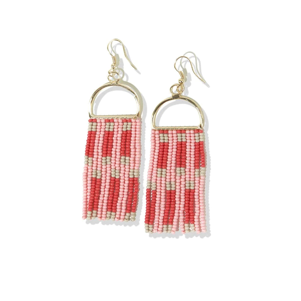 Allison Half Circle Beaded Fringe Earrings | Ink + Alloy