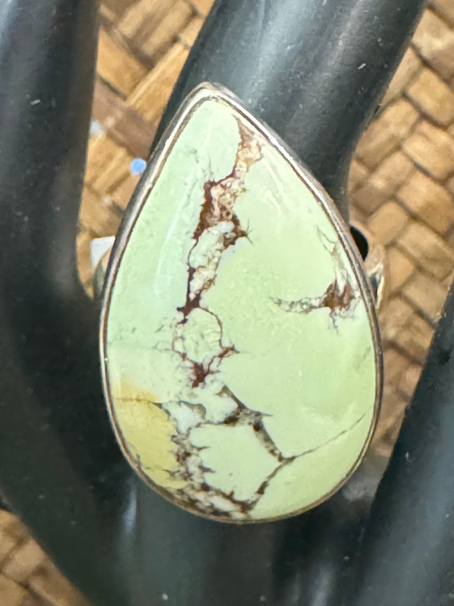 Lemon Chrysoprase Ring | Adjustable