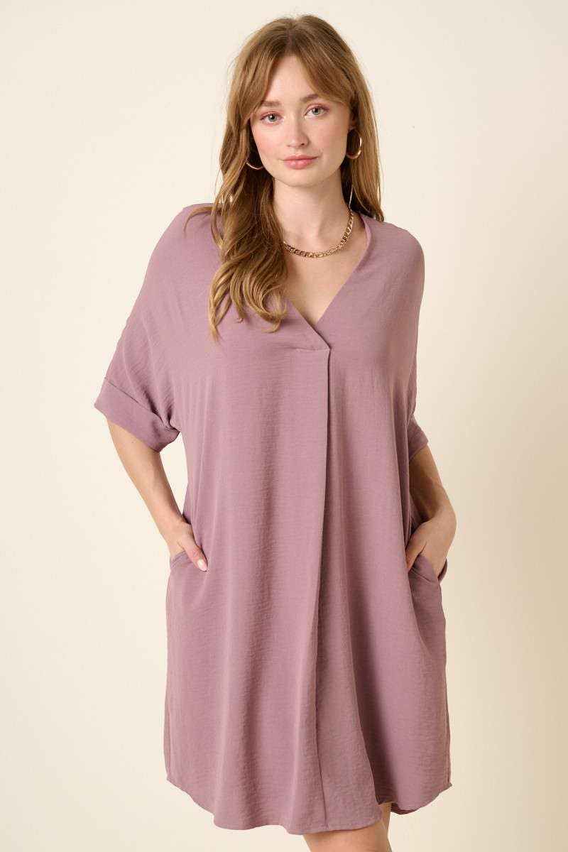 AIRFLOW DOLMAN SLEEVE SHIFT DRESS