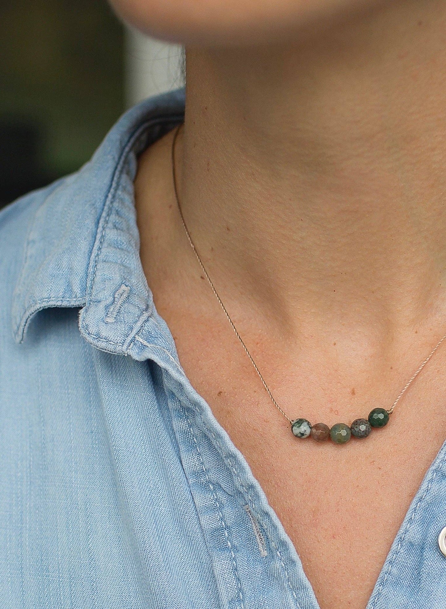 Fancy Jasper Intention Necklace for Peace