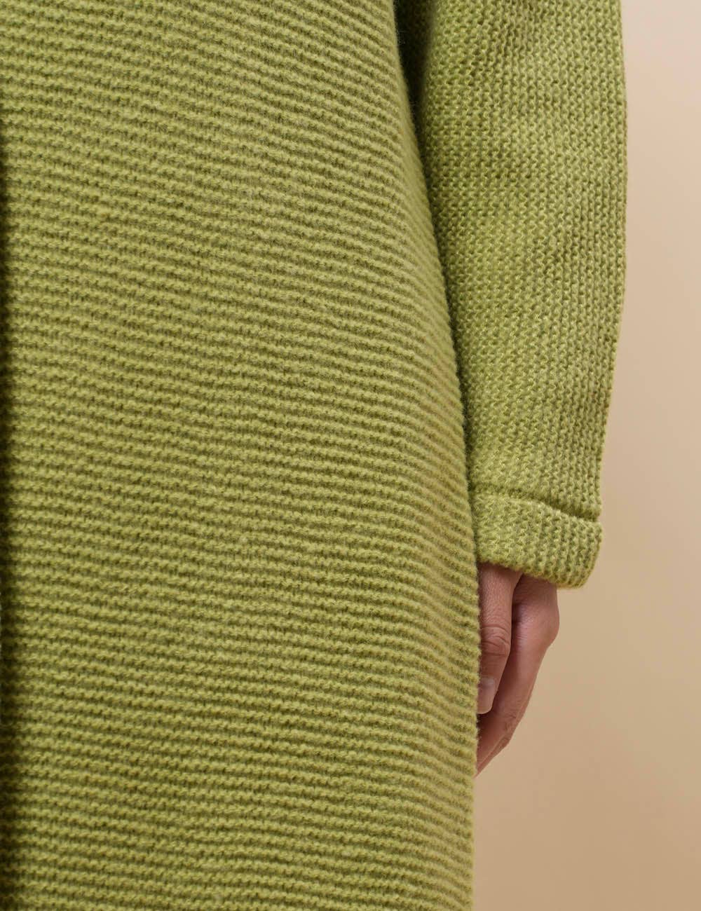 Button Hooded Solid Color Sweater Coat Cardigan
