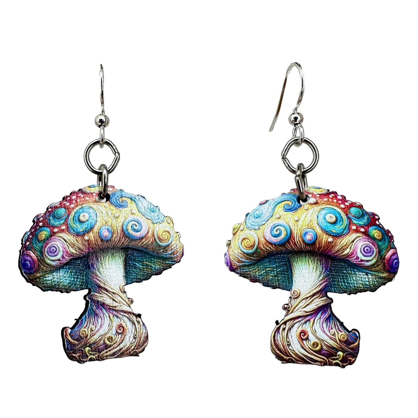 Van Gogh Mushroom Earrings