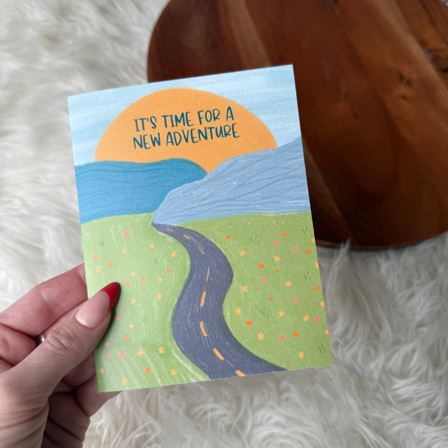 "It's time for a new adventure" Graduation Greeting Card