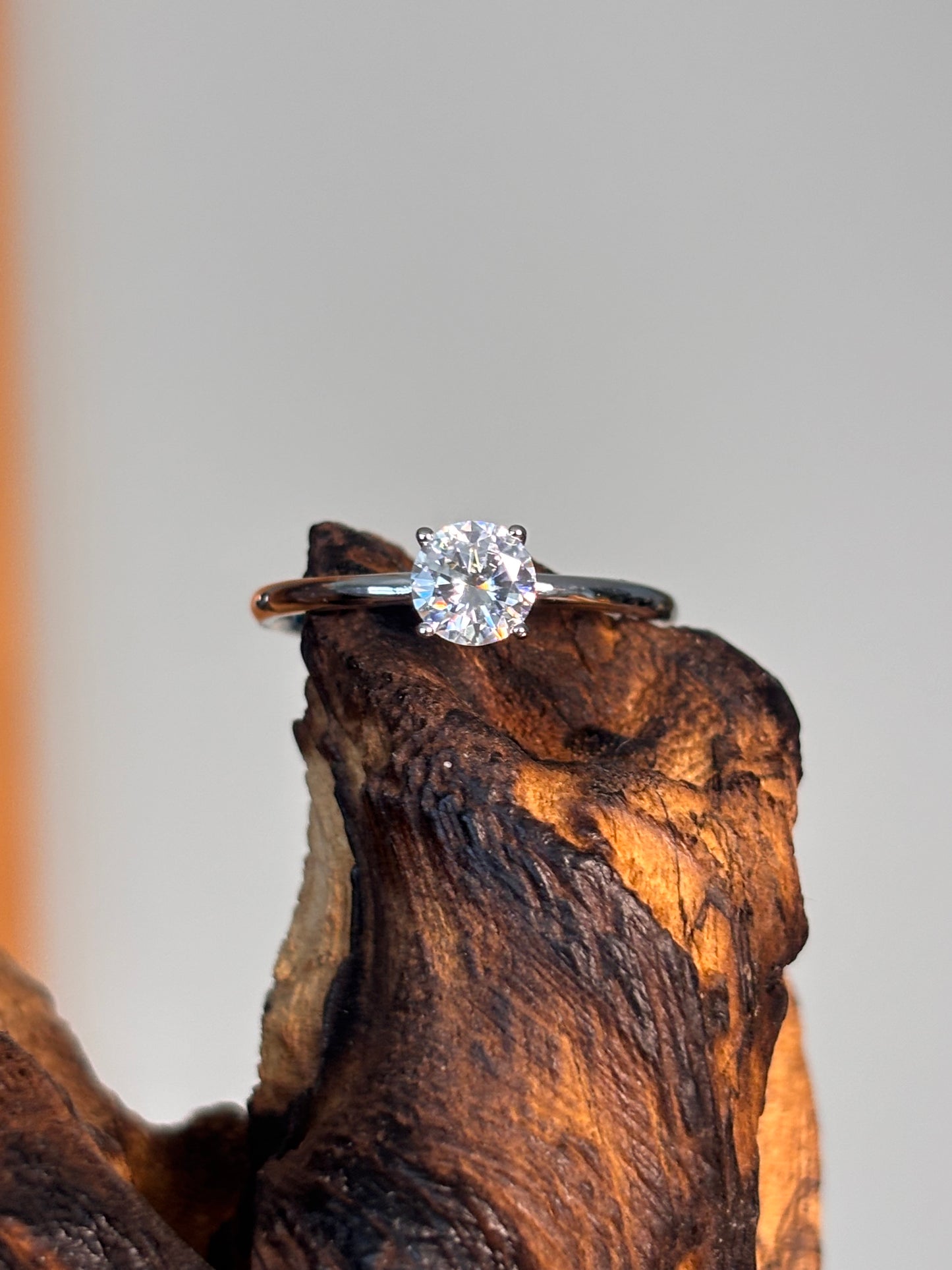 Moissanite Brilliant Solitaire Ring