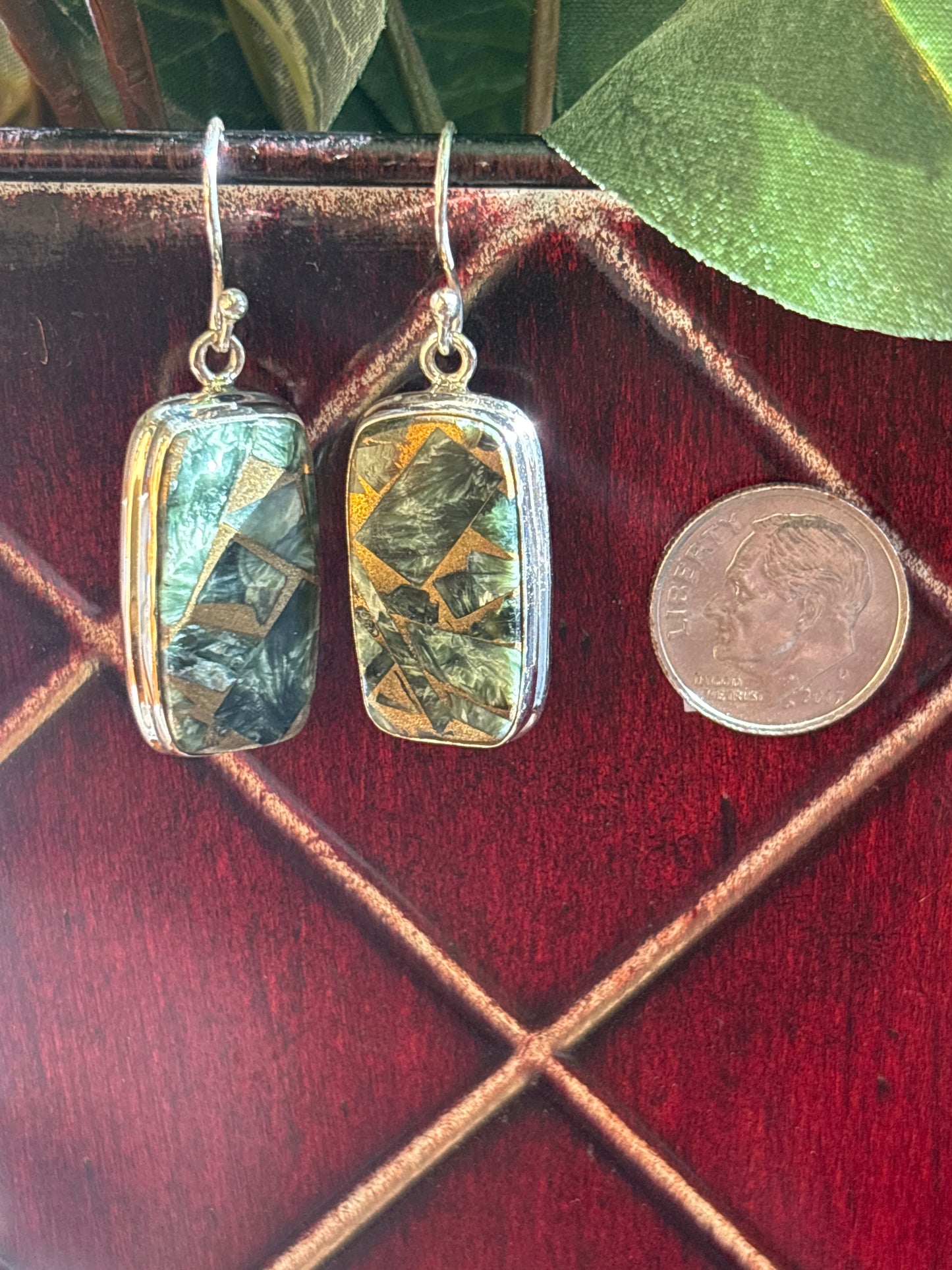 Copper Seraphinite Earrings