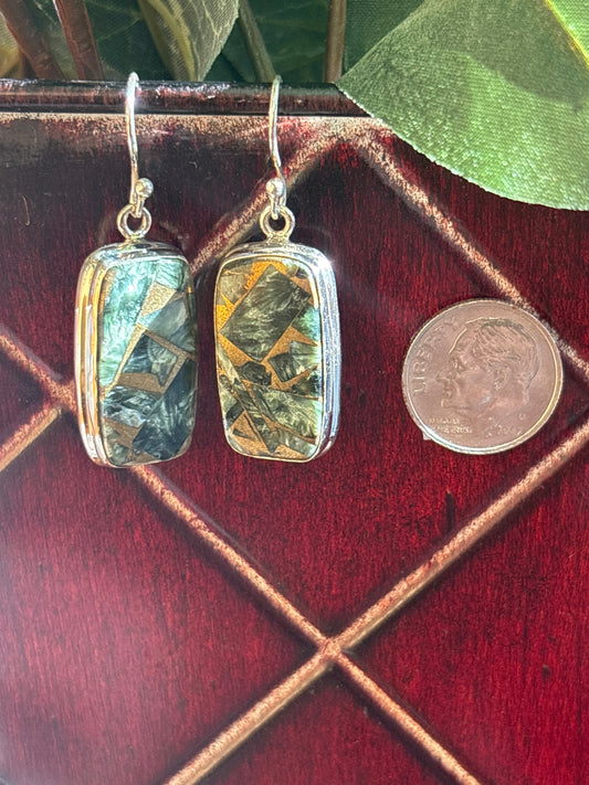 Copper Seraphinite Earrings