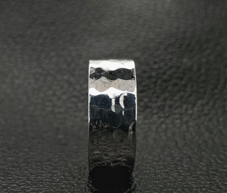 Hammered Silver Bands