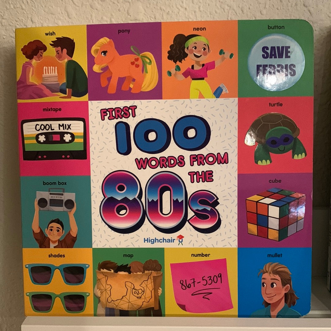 First 100 Words From The 80’s Book