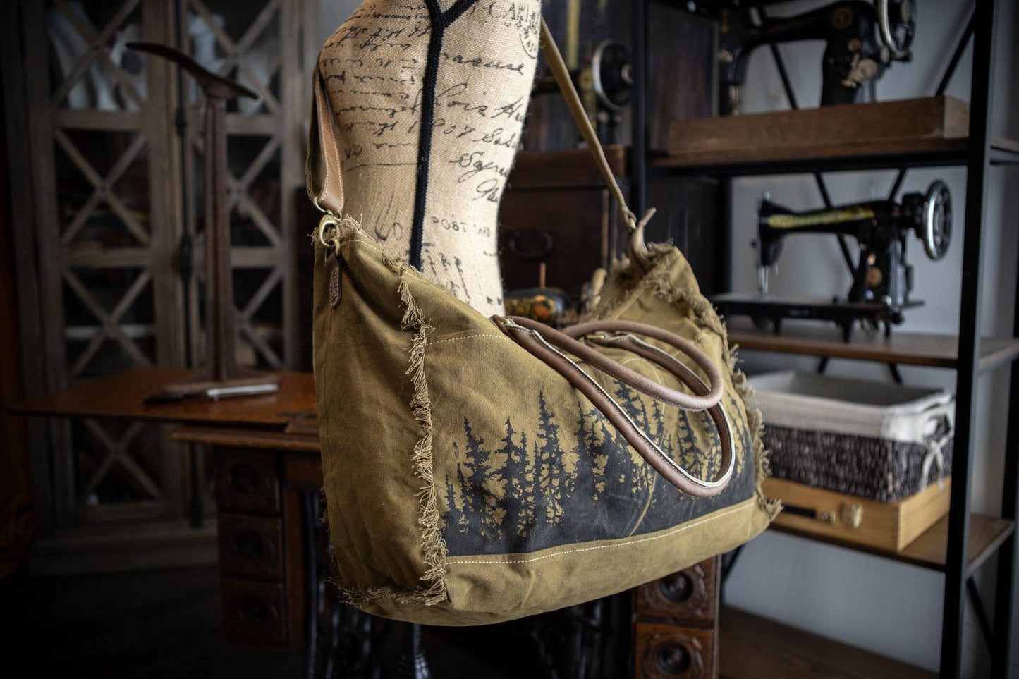 Spruce Tree Forrest Recycled Canvas Weekender