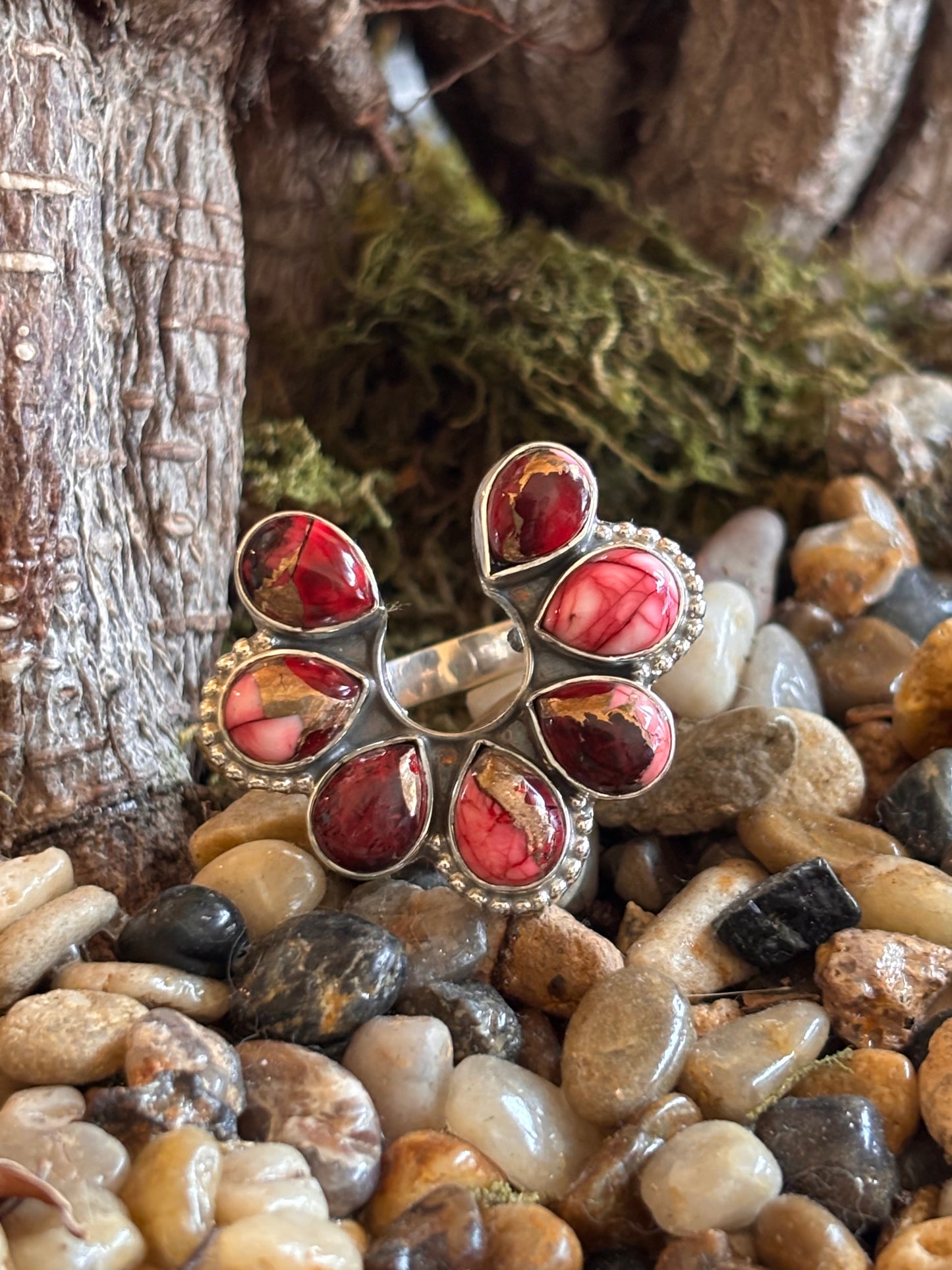 Rose Dahlia Naja Ring | Adjustable