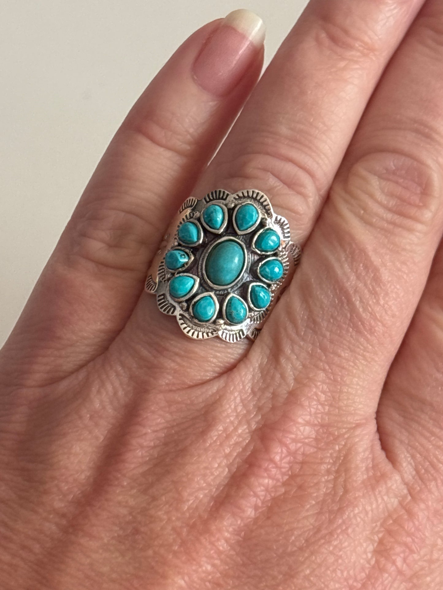 Turquoise Cluster Ring