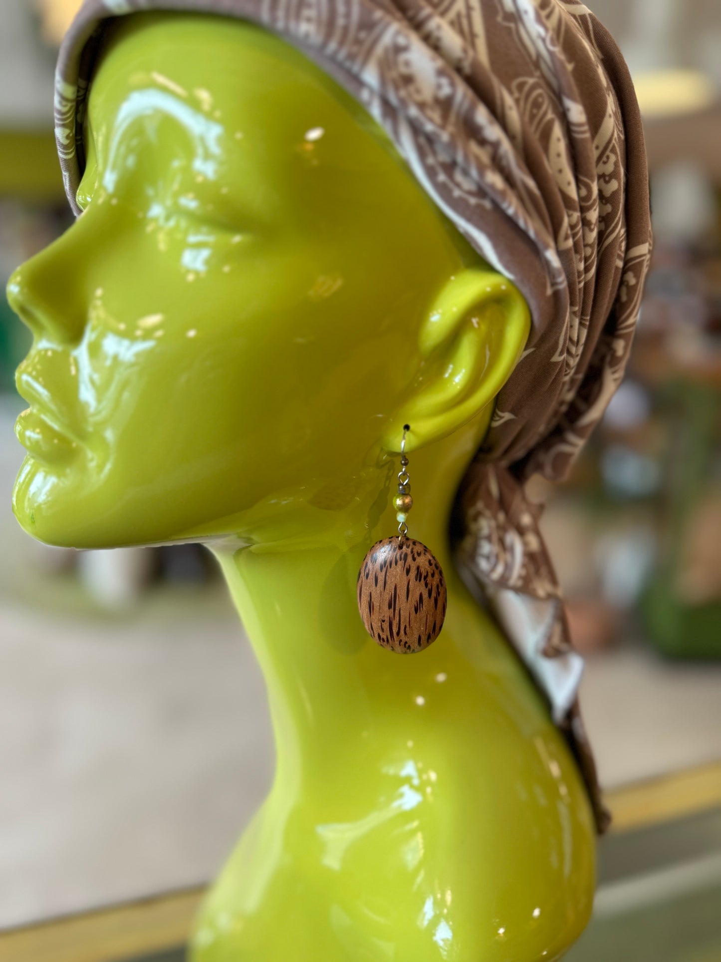 Frieda Soul Wooden & Beaded Earrings