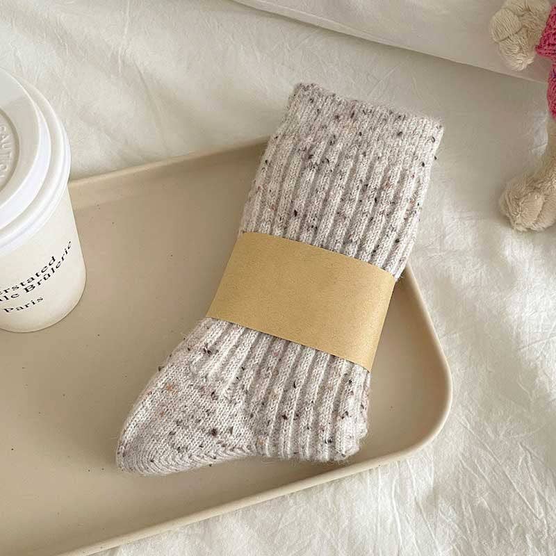 Simple Wool Thicken Warm Crew Socks