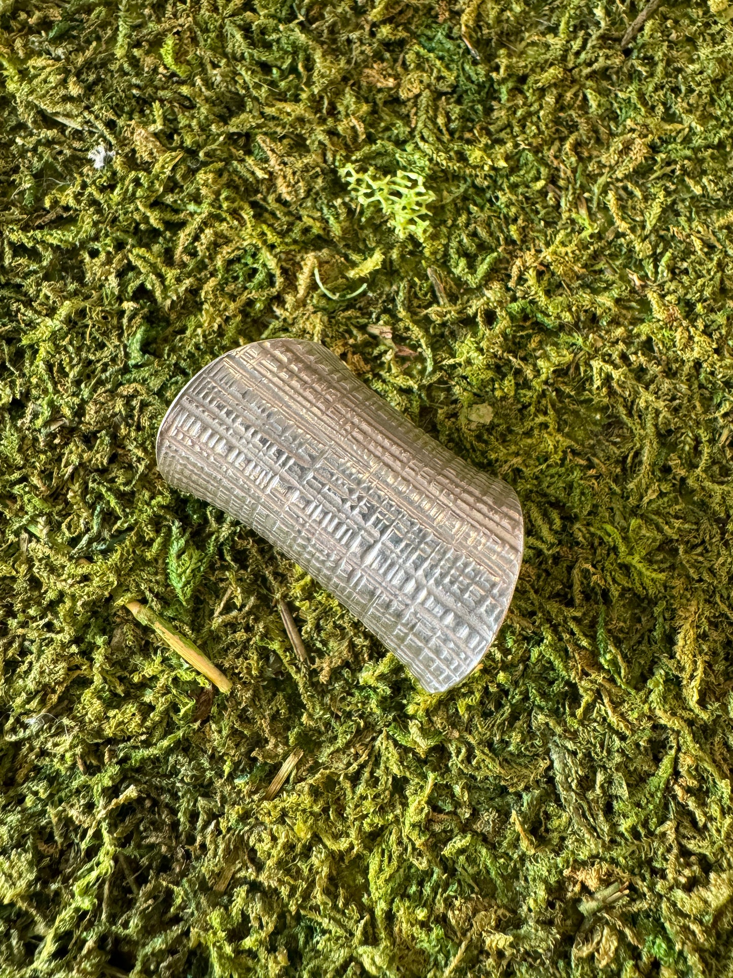 Crosshatch Silver Wrap Ring