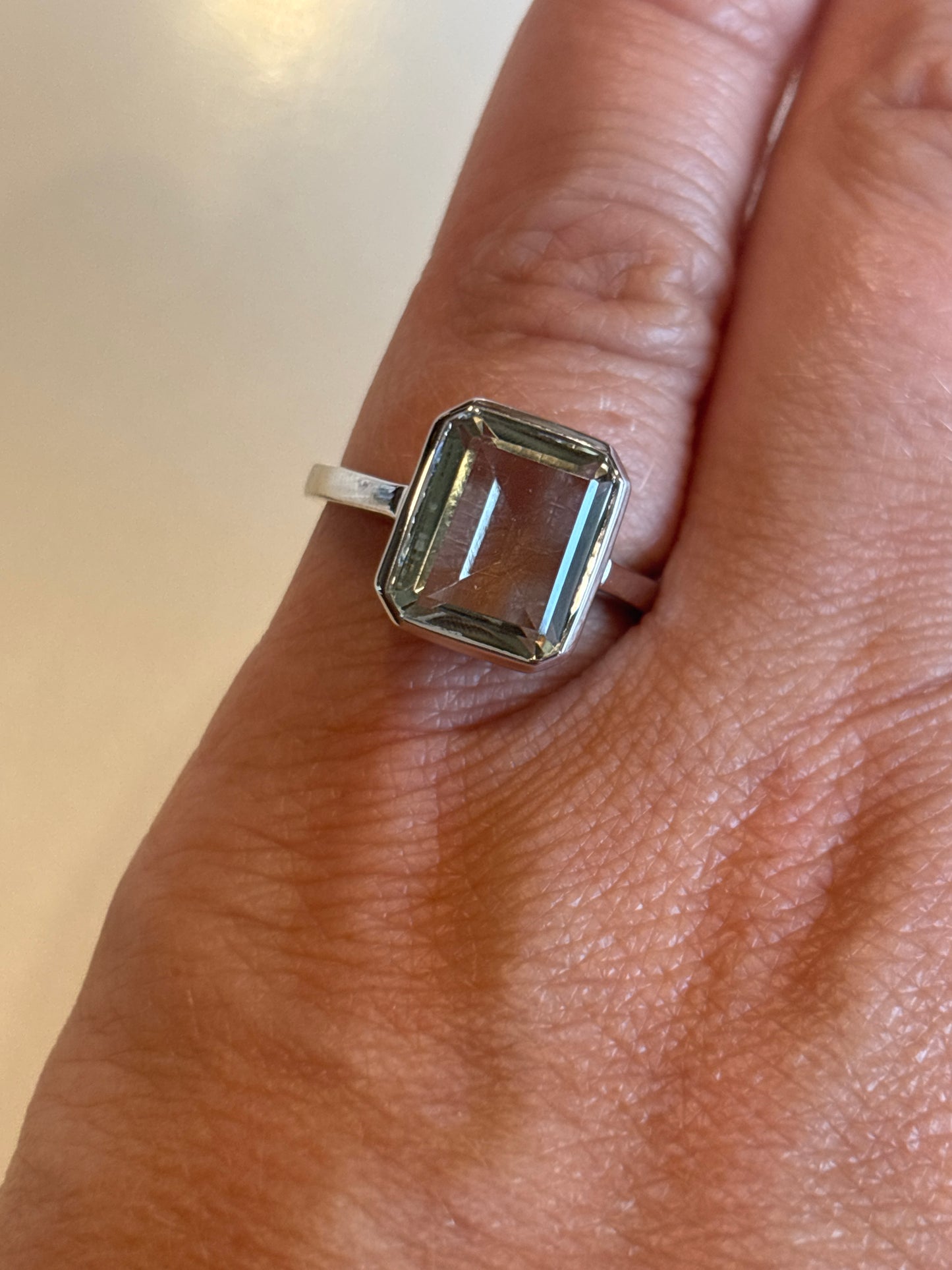 Green Amethyst (9x11) Ring