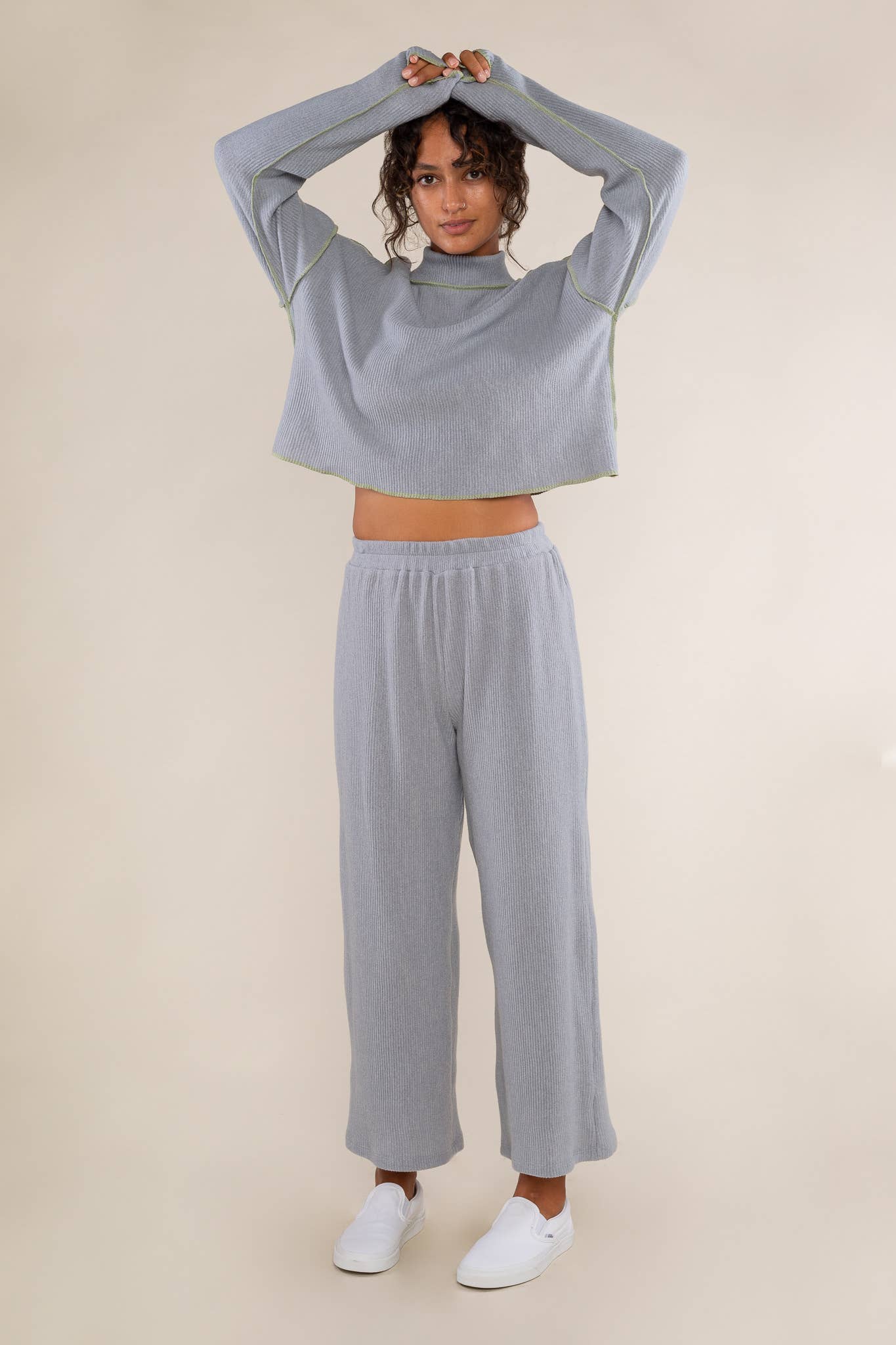 Winnie Pleated Turtleneck Top