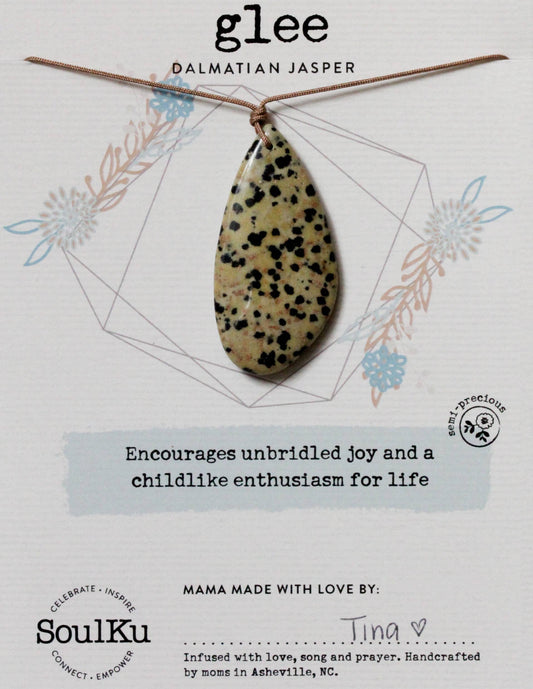 Dalmatian Jasper Touchstone Necklace for Glee
