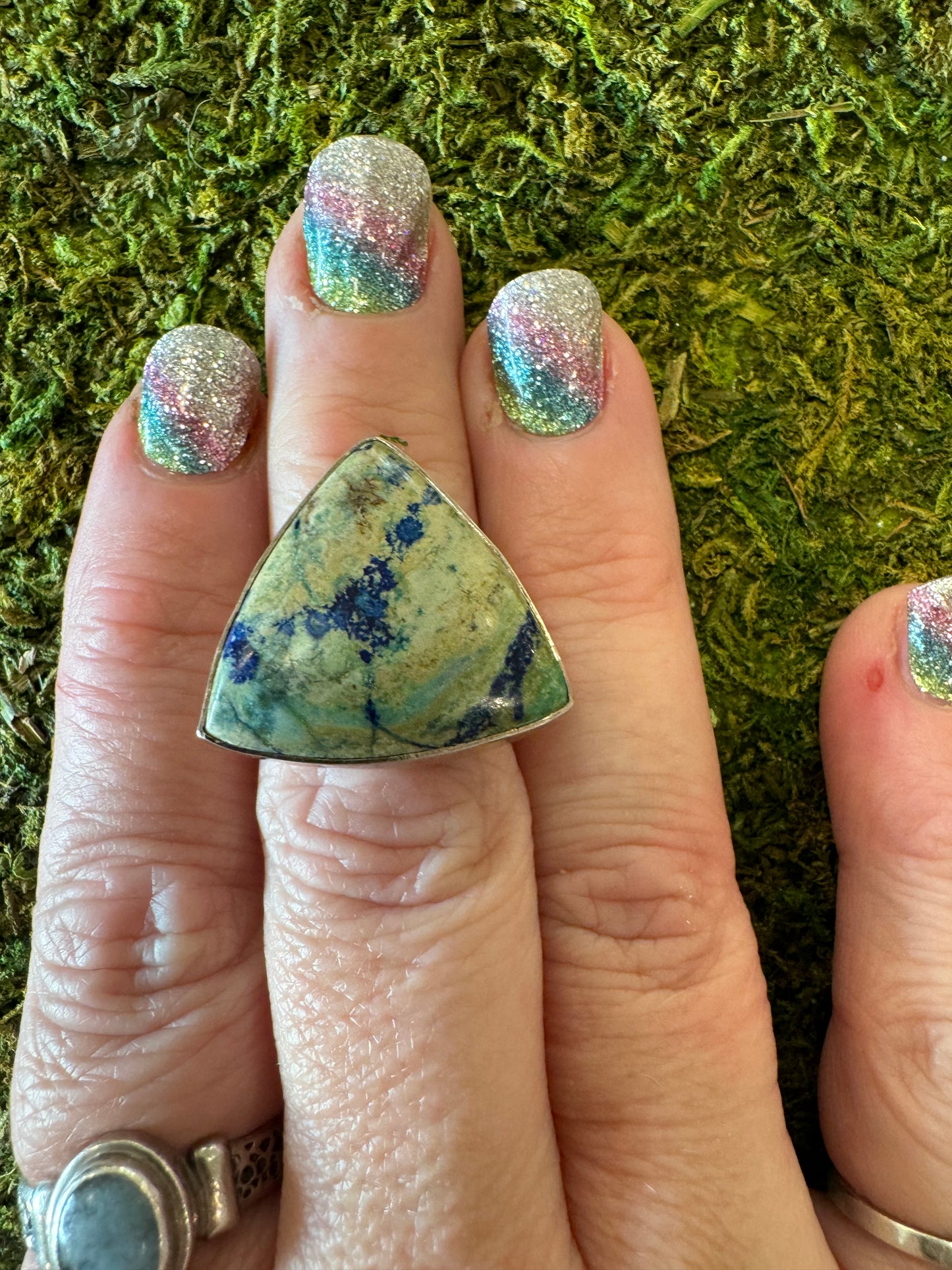 Azurite Congo Ring | Size 8