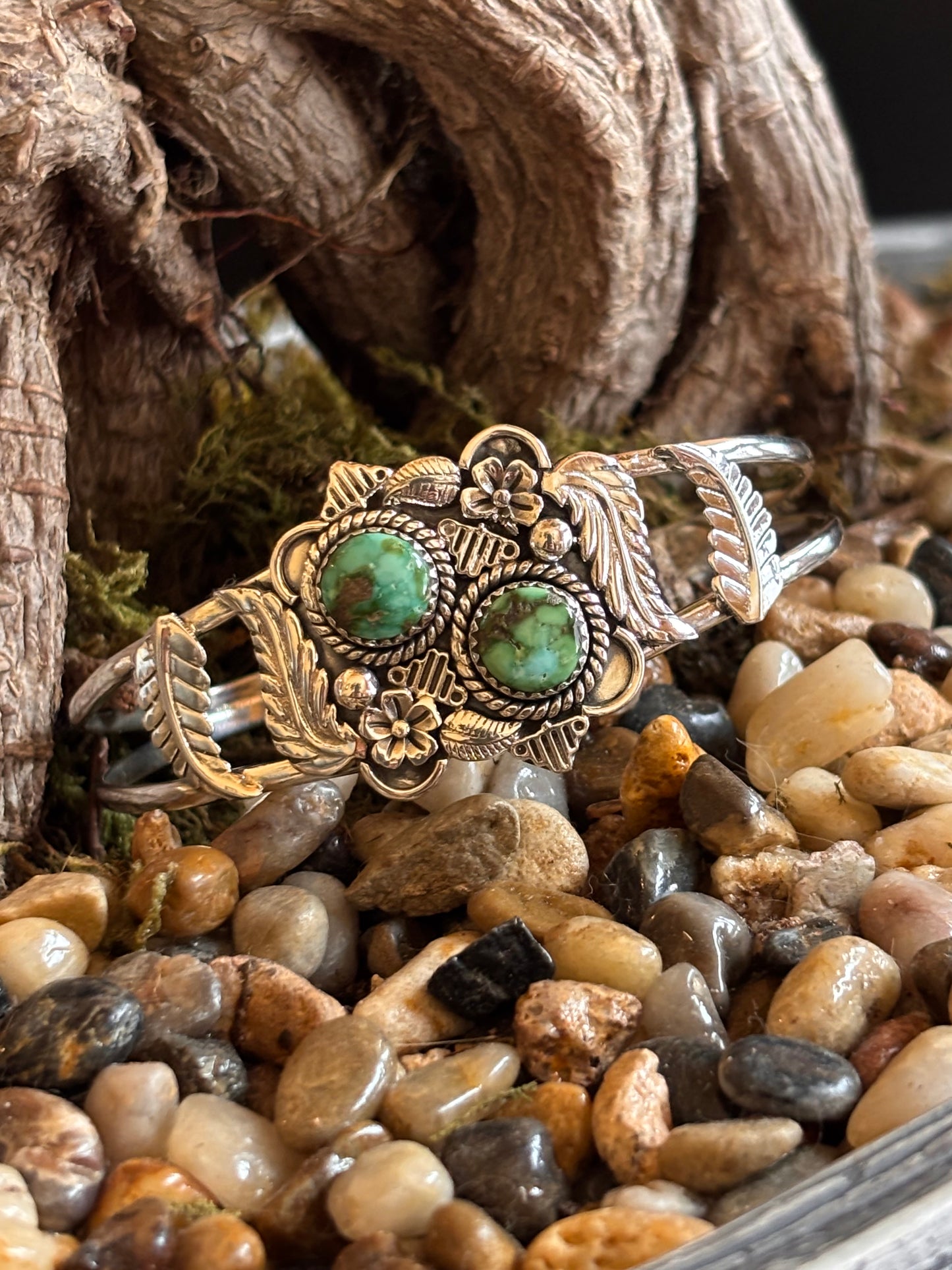 Sonoran Gold Turquoise Sterling Cuff Bracelet