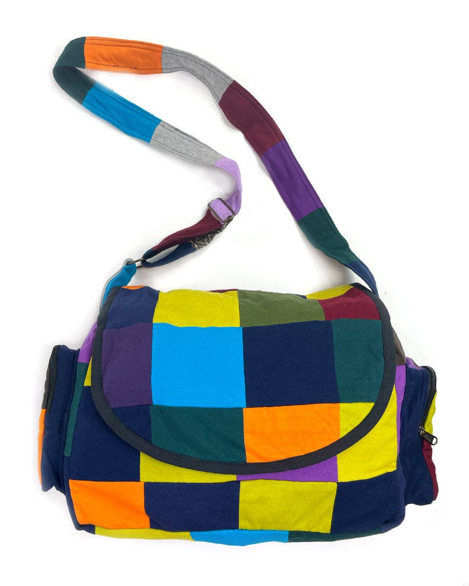 Patchwork Messenger Bag