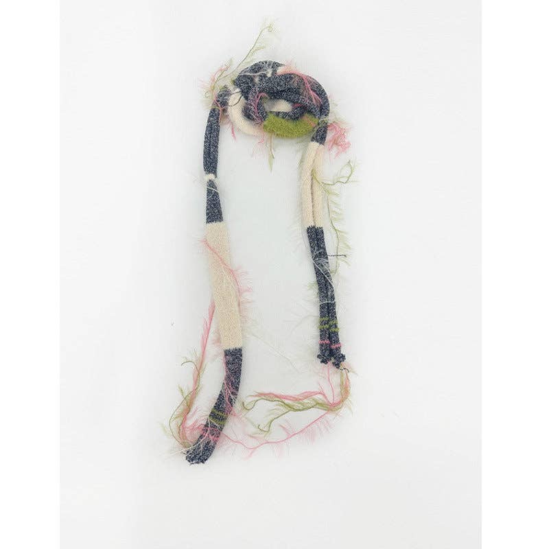 Ladies Skinny Vintage Tassel Scarf