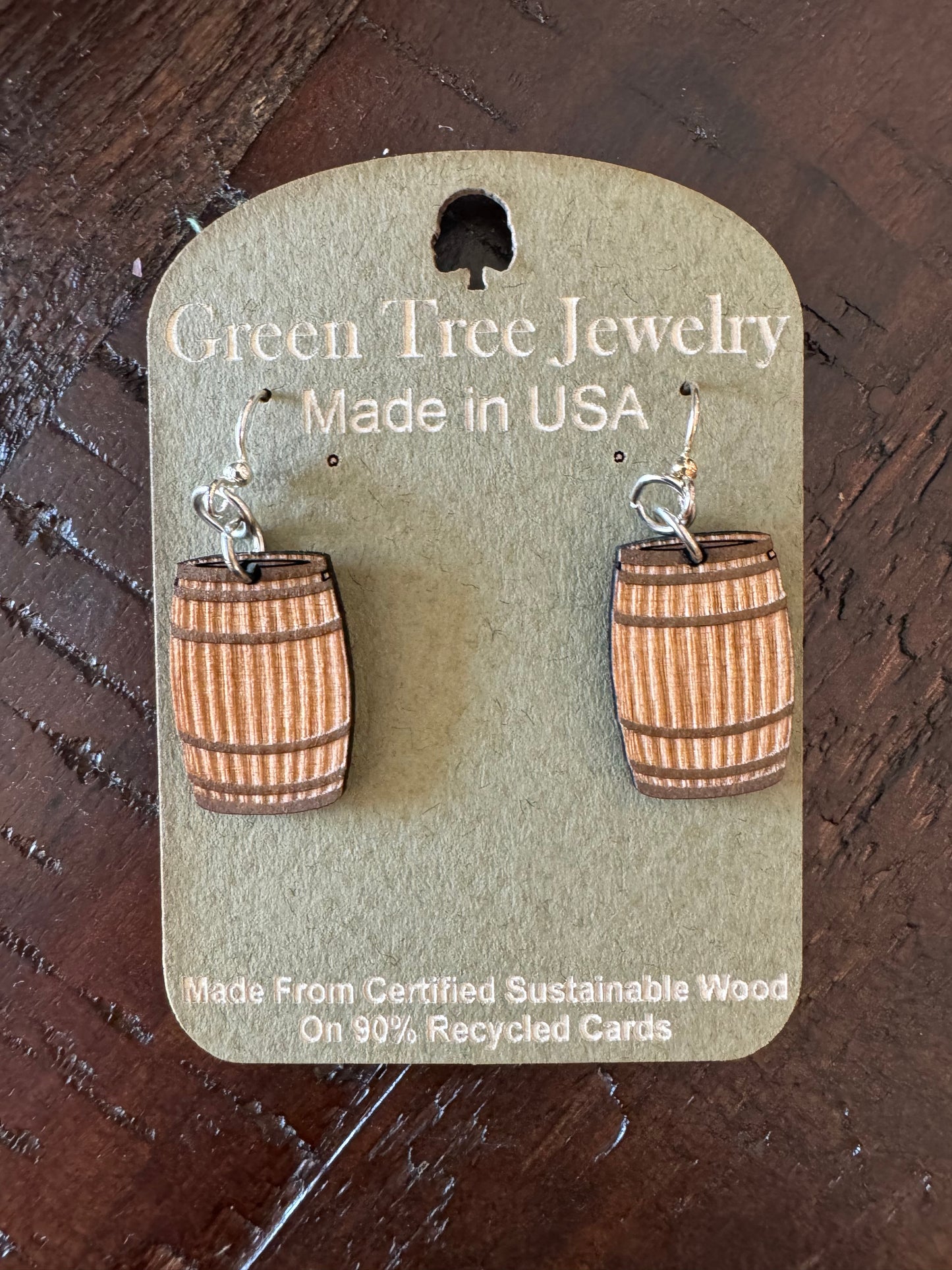 Green Tree Earrings